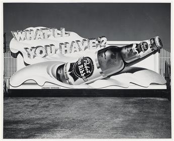 (PACIFIC OUTDOOR BILLBOARDS) Collection of 40 photographs chronicling the age of hyper-real and ultra-enticing advertising, displayed h
